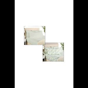Home Reflections 2pk Double Brushed Sheet Sets Extra Cases Sage Palm